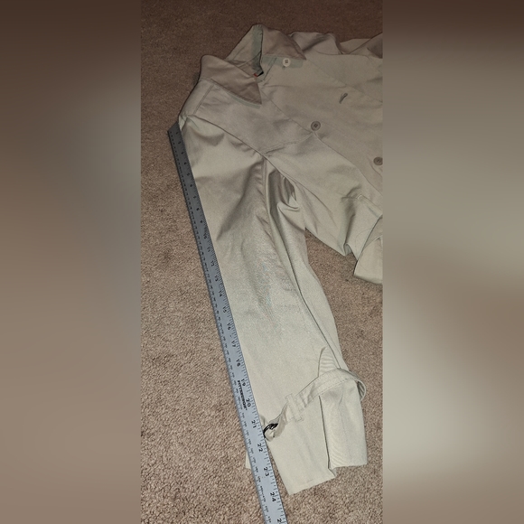 London Fog /VINTAGE  dbl breasted trench coat / khaki / 18 reg - Picture 10 of 16